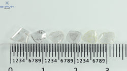 0.41 CT/6 個ローズカット ポルキ シェイプ ナチュラル ダイヤモンド ホワイト カラー I3 クラリティ (3.65 MM)