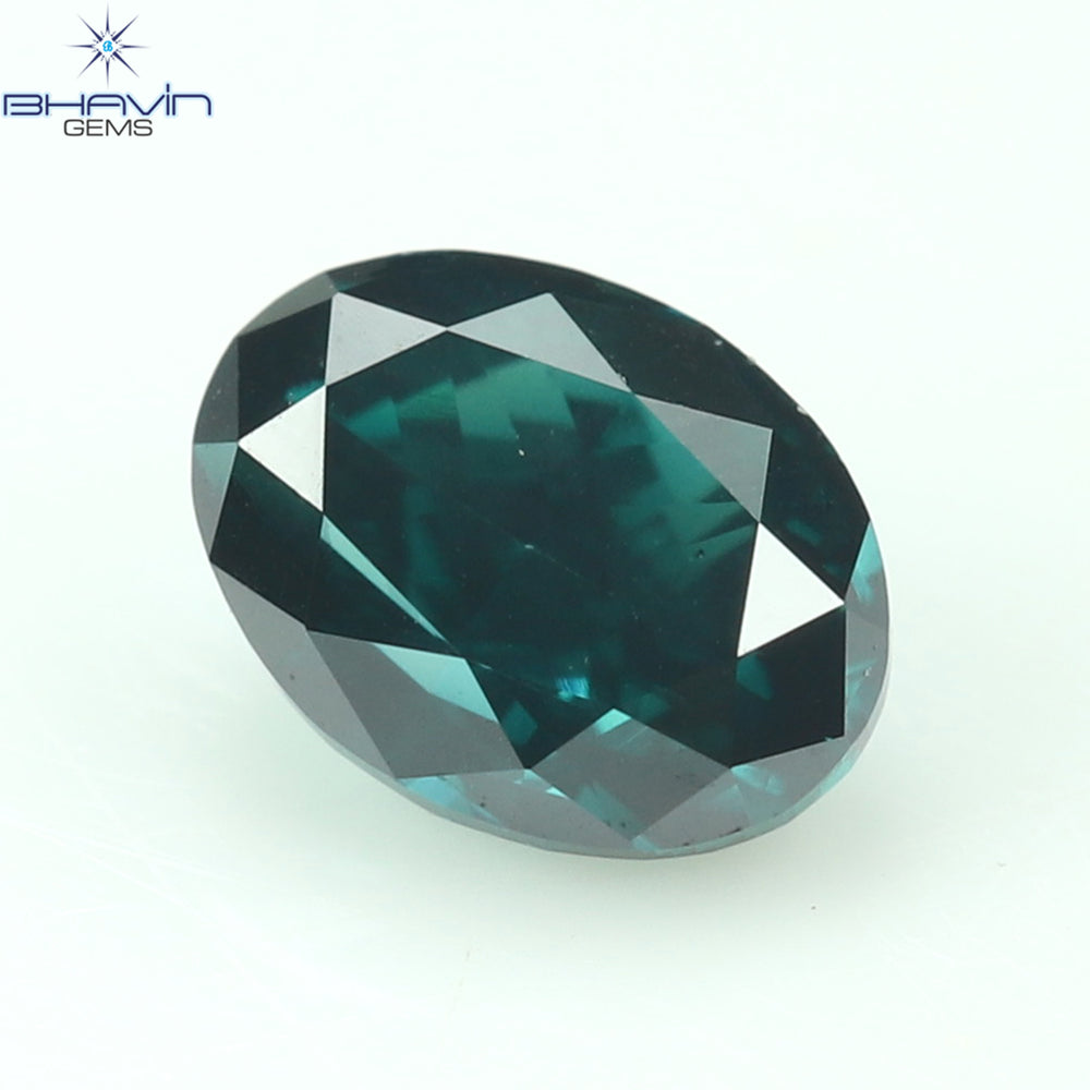 0.23 CT Oval Shape Enhanced Blue Color Natural Loose Diamond VS2 Clarity (4.13 MM)