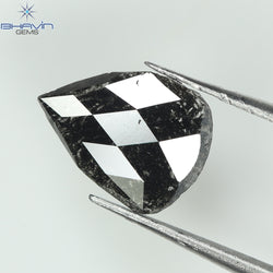 0.78 CT Slice Shape Natural Diamond Salt And Pepper Color I3 Clarity (10.36 MM)