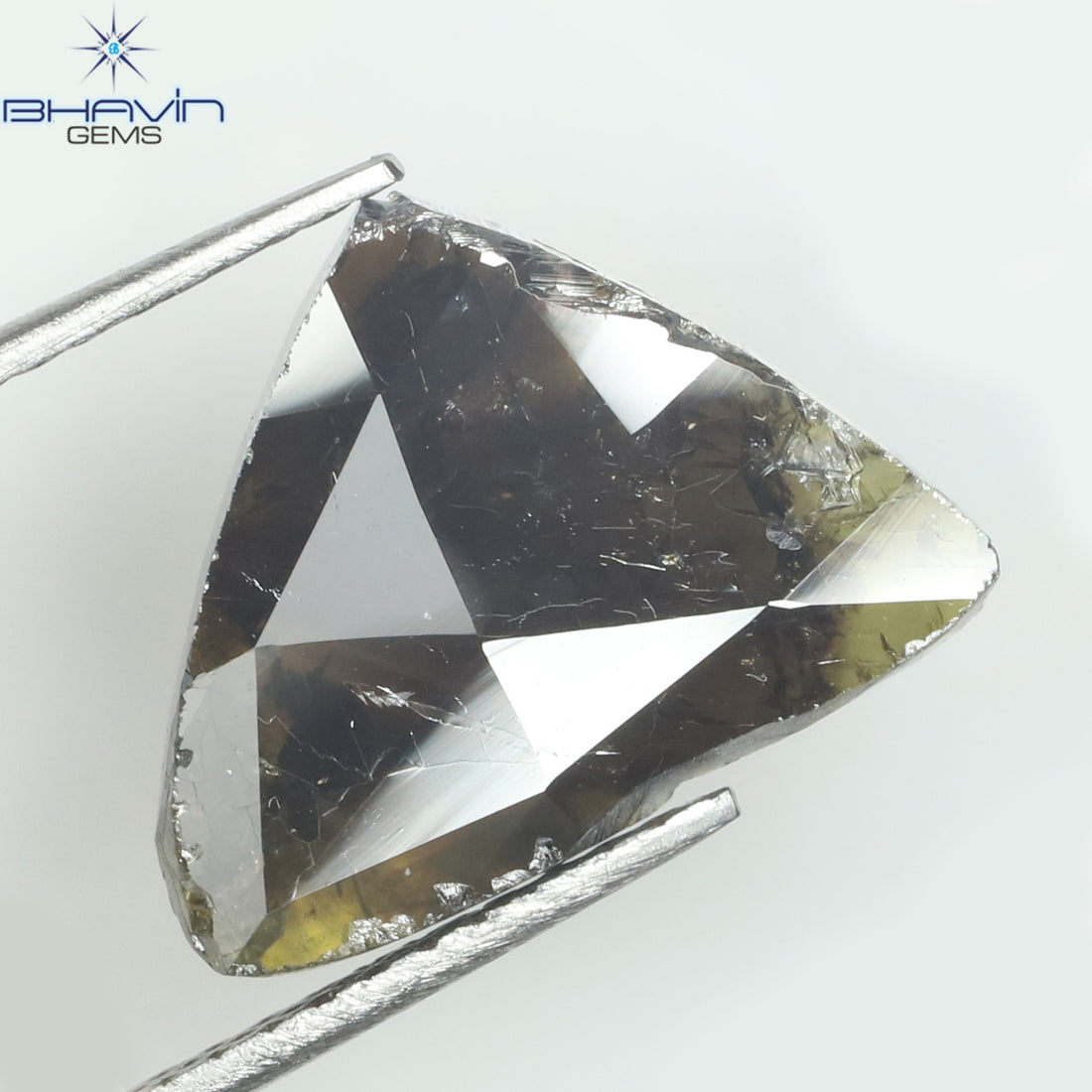 2.66 CT Natural Triangle Slice Diamond Brown Color Clarity I3 (14.00 MM)