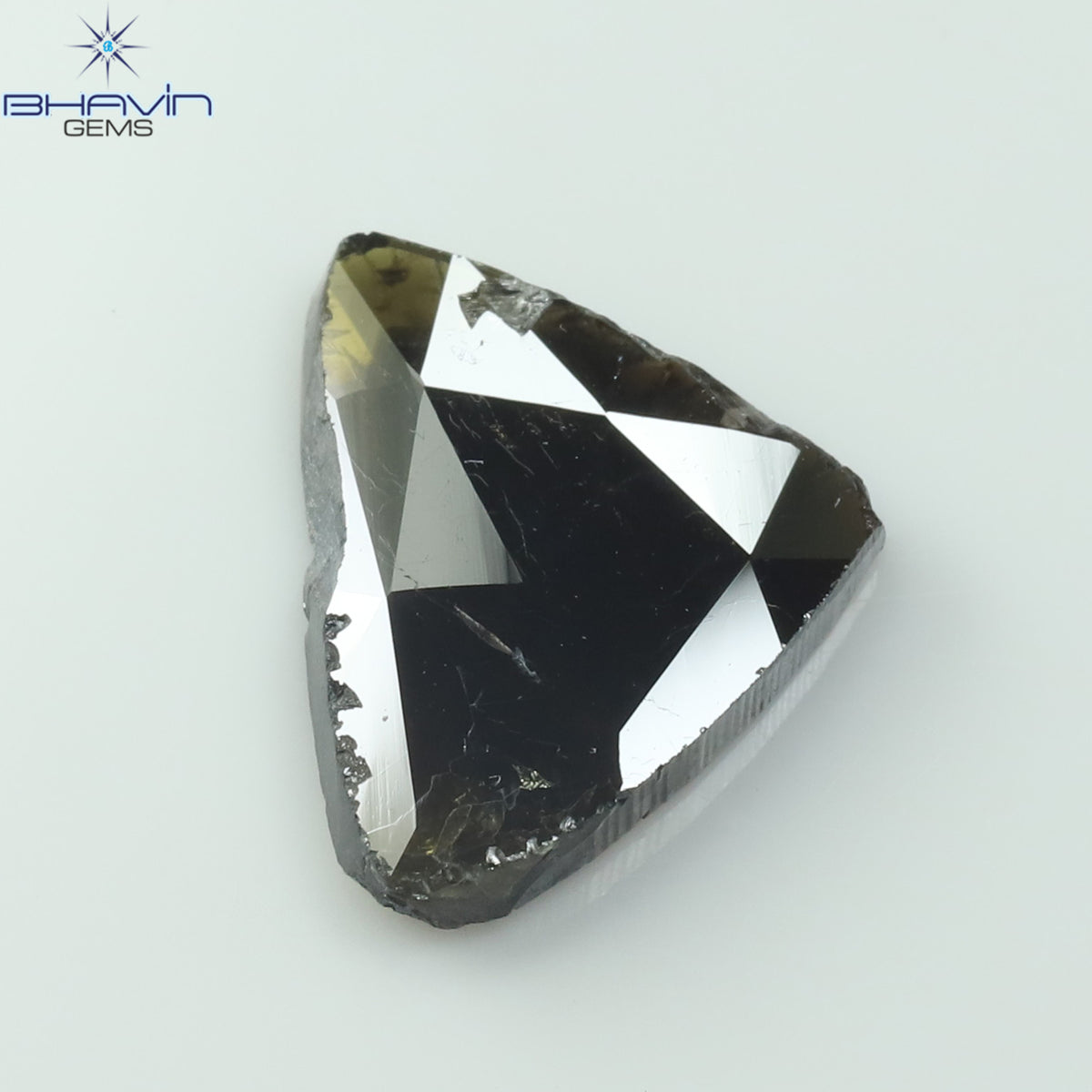 3.36 CT ペア スライス シェイプ ナチュラル ダイヤモンド ソルト アンド ペッパー カラー I3 クラリティ (15.82 MM)
