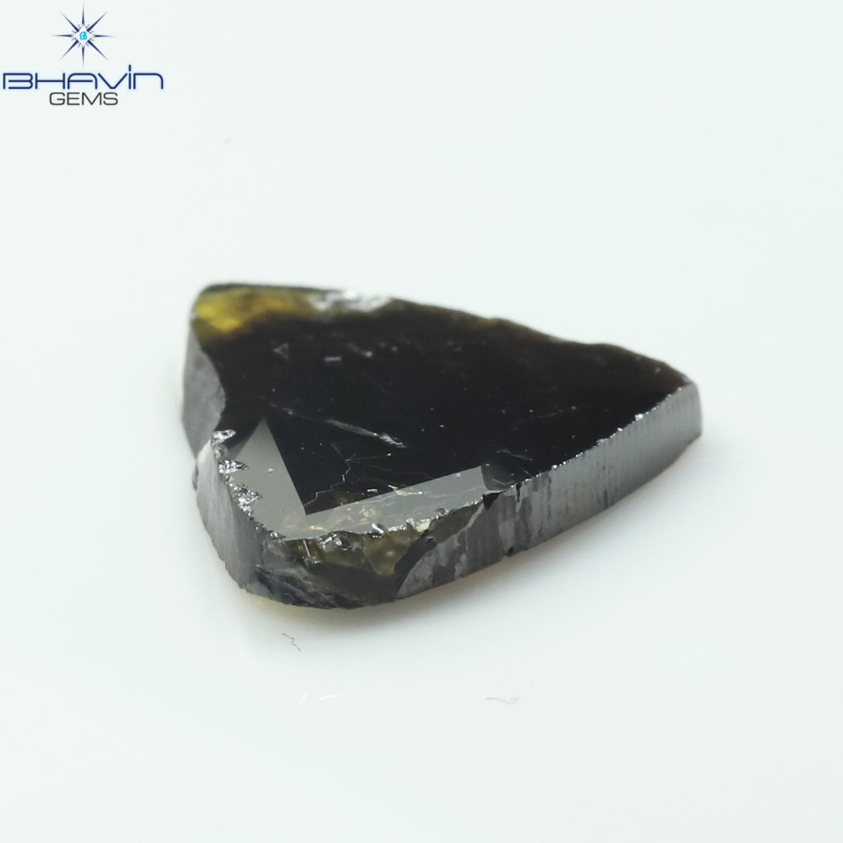 3.36 CT ペア スライス シェイプ ナチュラル ダイヤモンド ソルト アンド ペッパー カラー I3 クラリティ (15.82 MM)