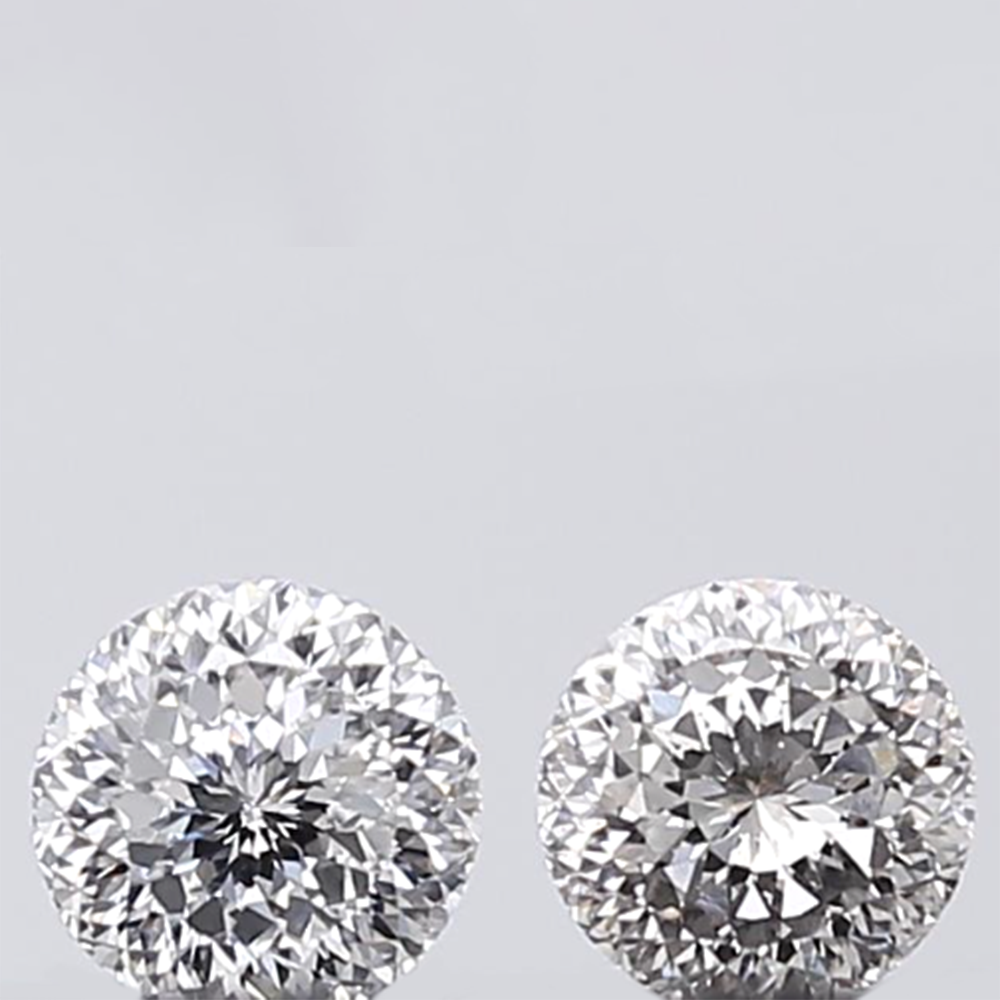 1.00 CT Round Portuguese Pair Diamond White Color VS1 Clarity (4.85 MM)