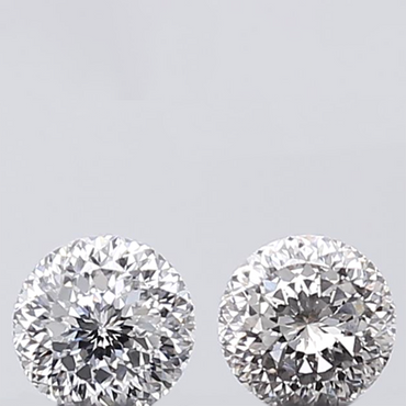 1.00 CT Round Portuguese Pair Diamond White Color VS1 Clarity (4.85 MM)