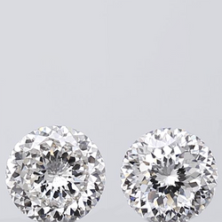 2.25 CT Round Portuguese Pair Diamond White Color VS1 Clarity (6.48 MM)