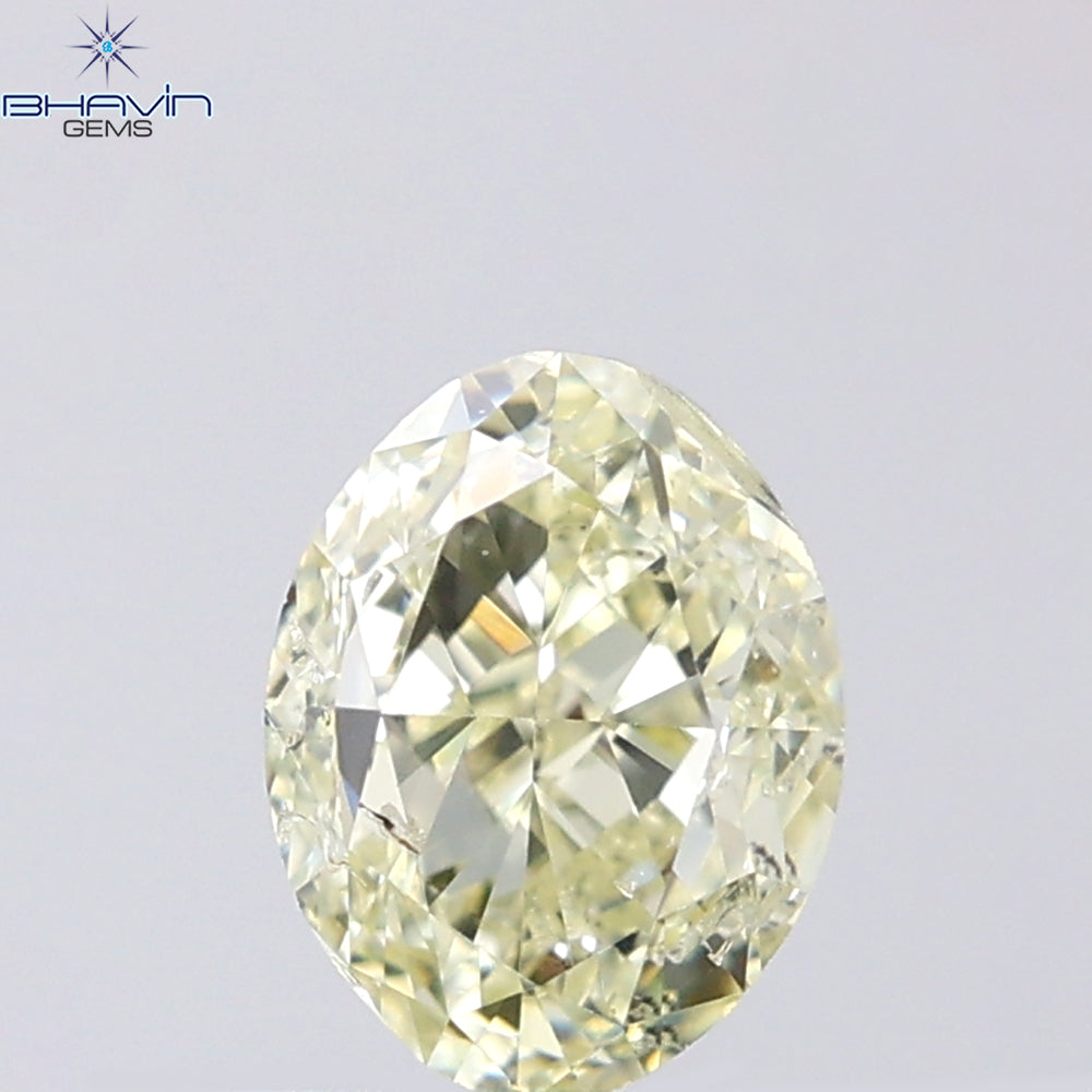 1.00 CT Oval Shape Natural Diamond Yellow Color SI1 Clarity (6.39 MM)