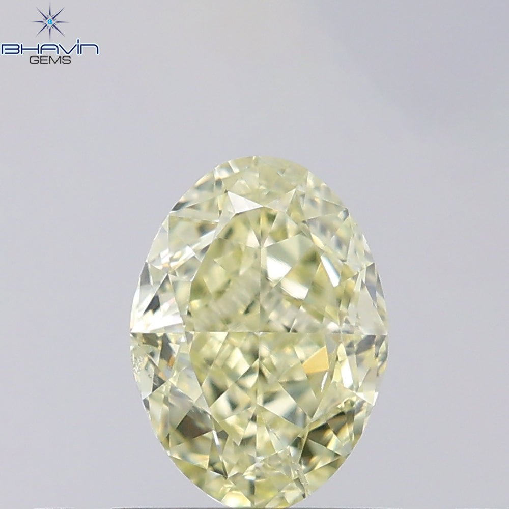 1.01 CT Oval Shape Natural Diamond Yellow Color SI2 Clarity (6.99 MM)