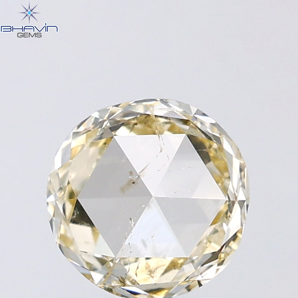 0.66 CT Round Rose Cut Natural Diamond White Color SI2 Clarity (6.17 MM)