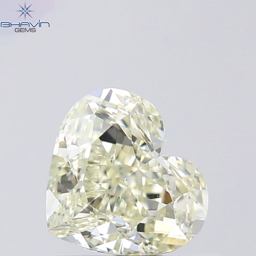 1.00 CT Heart Shape Natural Diamond Yellow Color SI1 Clarity (6.02 MM)