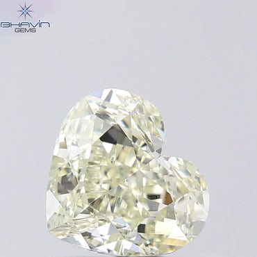 1.00 CT Heart Shape Natural Diamond Yellow Color SI1 Clarity (6.02 MM)