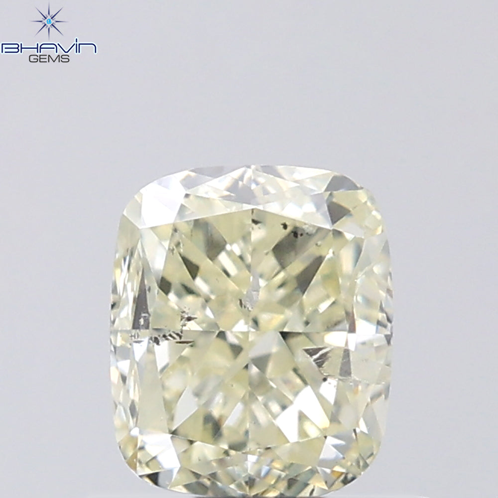 1.01 CT Cushion Shape Natural Diamond Yellow Color I1 Clarity (5.66 MM)