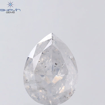 1.58 CT Pear Shape Natural Diamond White Color I2 Clarity (8.89 MM)