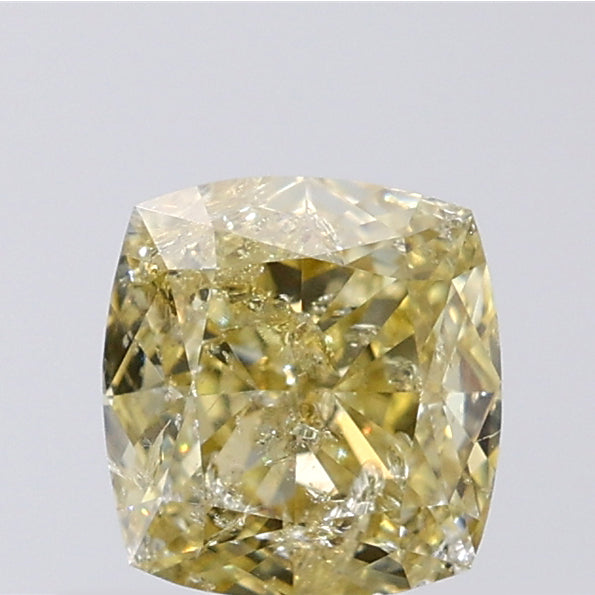 1.02 CT Cushion Shape Natural Diamond Orange Color I2 Clarity (5.40 MM)