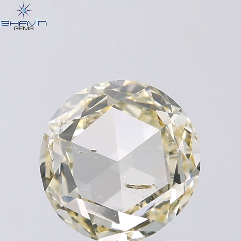 0.18 CT ラウンド ローズ カット シェイプ 天然ダイヤモンド ピンク色 I2 クラリティ (3.86 MM)