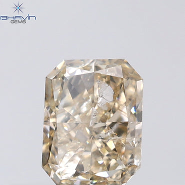 1.04 CT Radiant Shape Natural Diamond Brown Color I1 Clarity (6.39 MM)