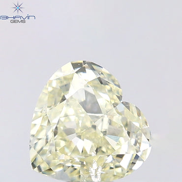 1.02 CT Heart Shape Natural Diamond Yellow Color SI1 Clarity (6.43 MM)