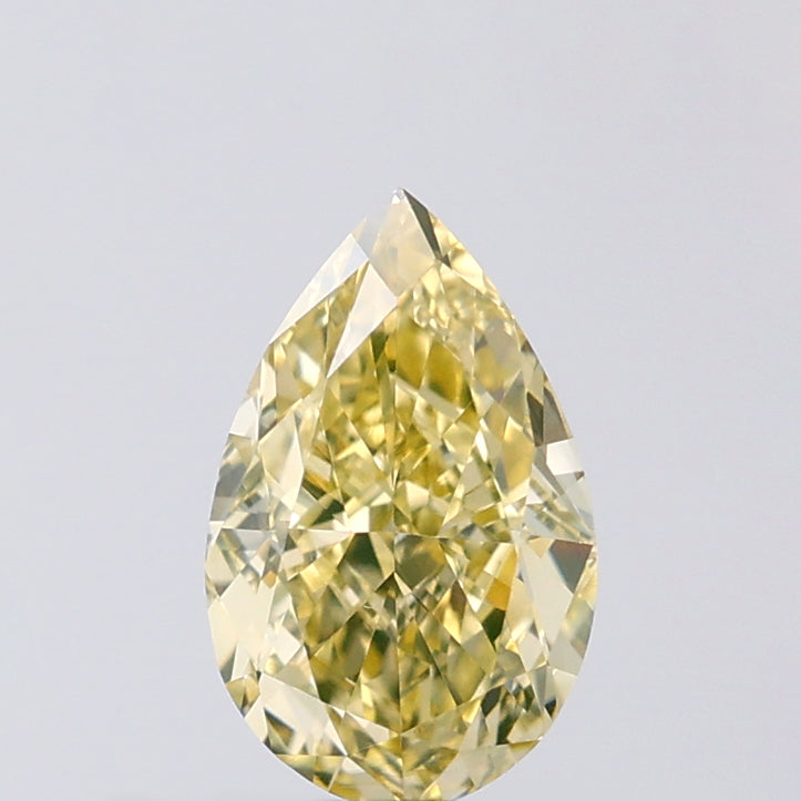 1.05 CT Pear Shape Natural Diamond Orange Yellow Color VS1 Clarity (8.17 MM)