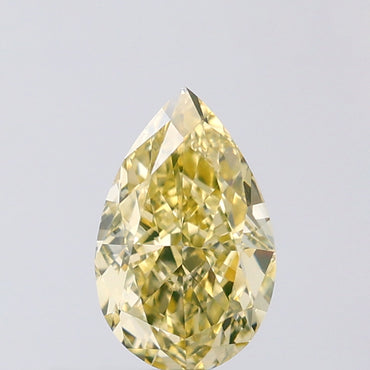1.05 CT Pear Shape Natural Diamond Orange Yellow Color VS1 Clarity (8.17 MM)