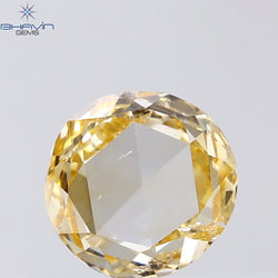 0.93 CT Round Rose Cut Natural Diamond Orange Color SI2 Clarity (6.43 MM)
