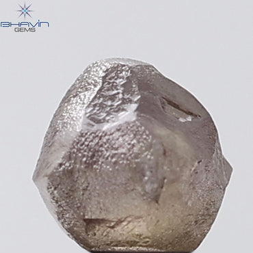 1.10 CT Rough Diamond Enhanced Brown Pink Color VS Clarity (4.65 MM)