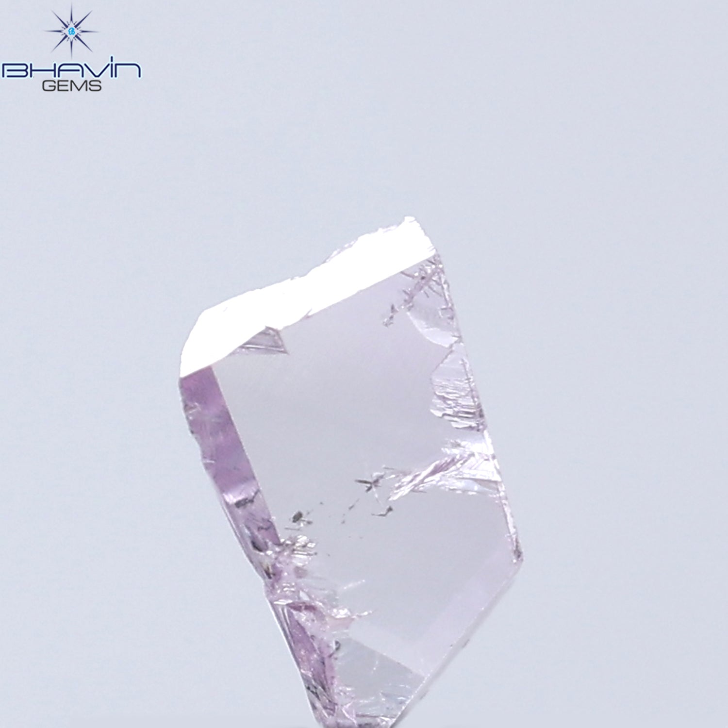 0.19 CT Rough Shape Natural Diamond Pink Color SI1 Clarity (4.35 MM)