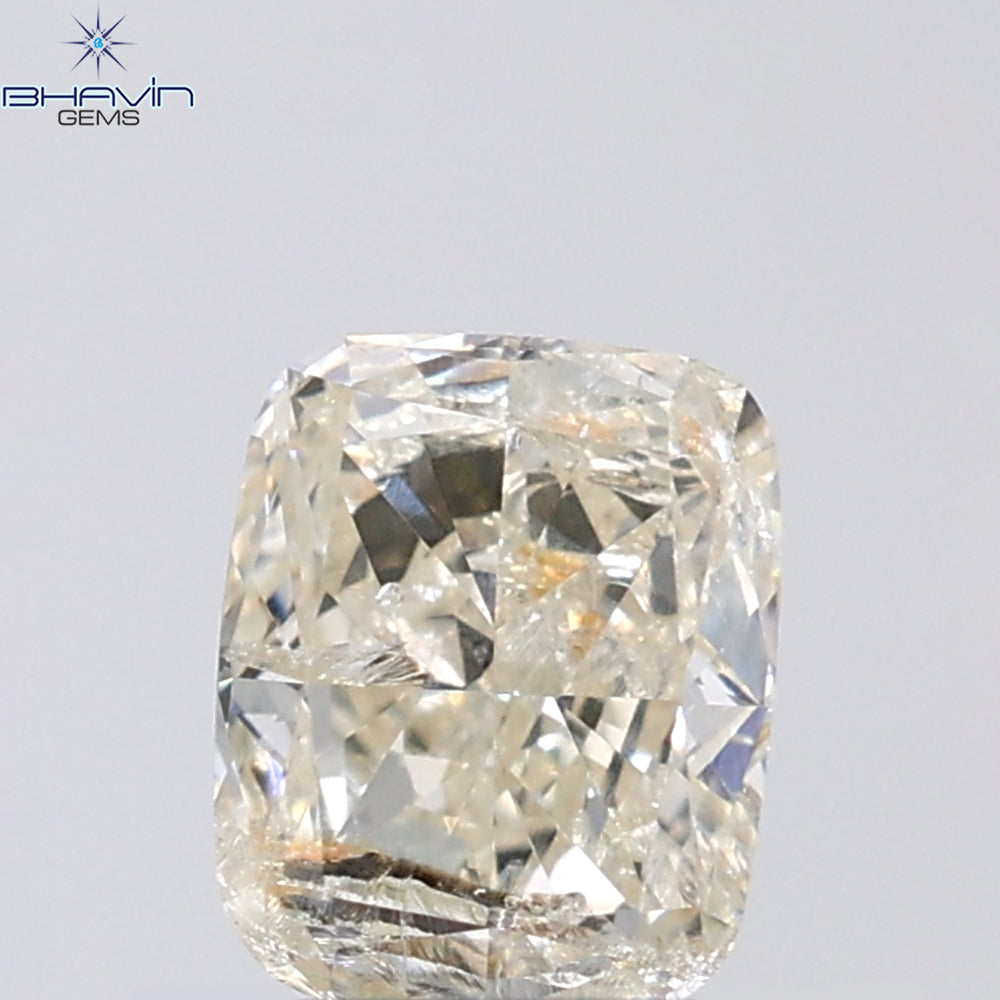 0.66 CT Cushion Shape Natural Diamond White Color I2 Clarity (5.74 MM)