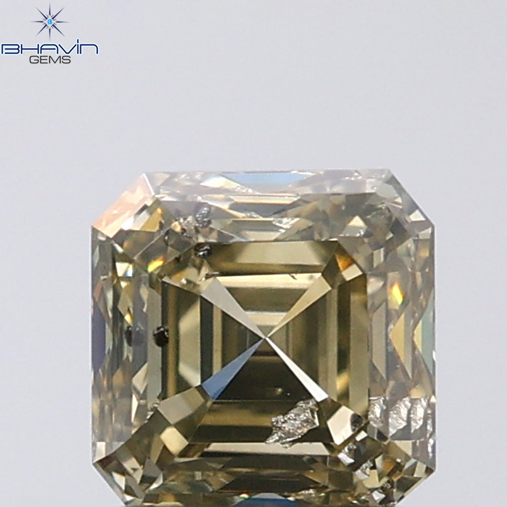 1.01 CT Asscher Shape Natural Diamond Gray Color SI2 Clarity (5.16 MM)