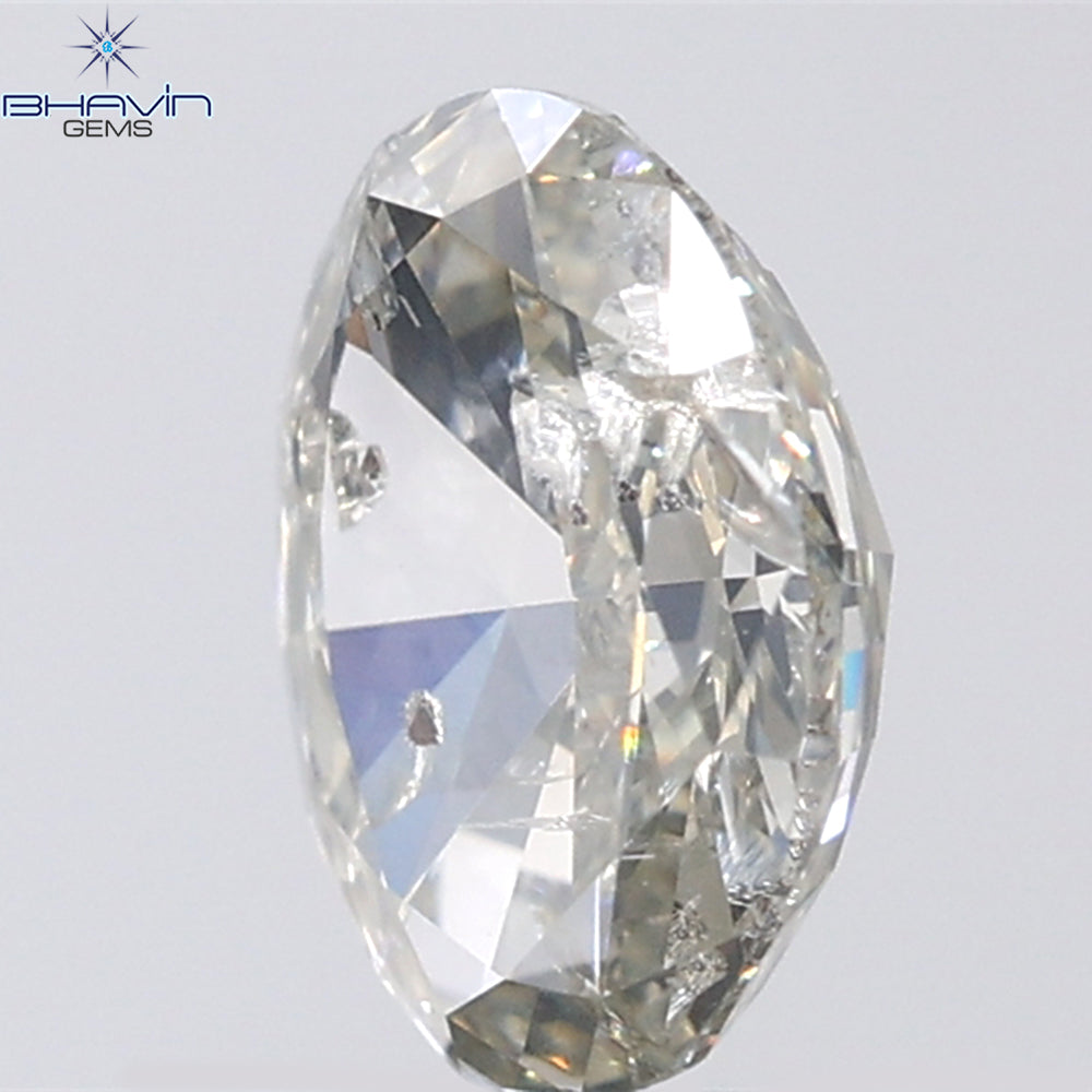 1.06 CT Oval Shape Natural Diamond Grey Color I1 Clarity (7.49 MM)