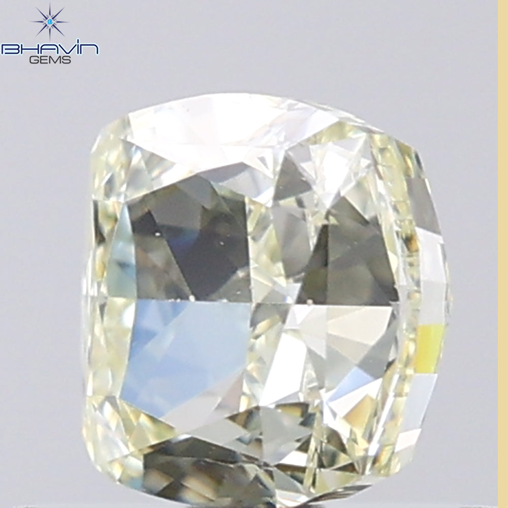 0.75 CT クッションシェイプ 天然ダイヤモンド イエローカラー VS1 クラリティ (4.86 MM)