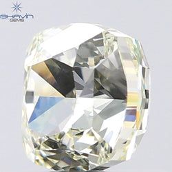 0.90 CT Cushion Shape Natural Diamond Yellow Color VS2 Clarity (5.07 MM)