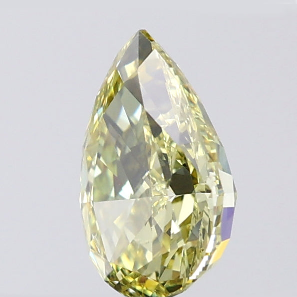 0.83 CT Pear Shape Natural Diamond Green (Chameleon) Color SI1 Clarity (7.34 MM)
