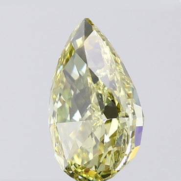 0.83 CT Pear Shape Natural Diamond Green (Chameleon) Color SI1 Clarity (7.34 MM)