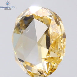 0.93 CT Round Rose Cut Natural Diamond Orange Color SI2 Clarity (6.43 MM)