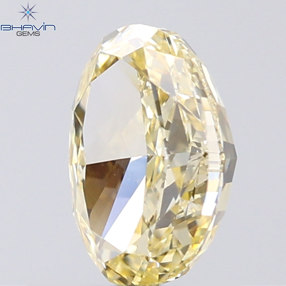 1.01 CT Oval Shape Natural Diamond Orange Color VS2 Clarity (7.11 MM)