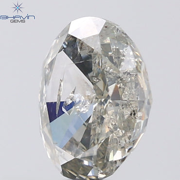 1.02 CT Oval Shape Natural Diamond Grey Color I2 Clarity (6.91 MM)