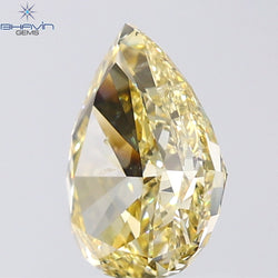 1.10 CT Pear Shape Natural Diamond Orange Color SI2 Clarity (7.79 MM)