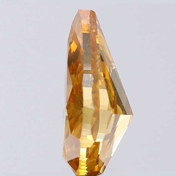 1.03 CT Pear Shape Natural Diamond Orange Color SI1 Clarity (8.13 MM)