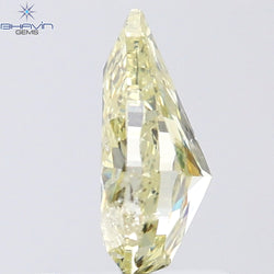 1.00 CT Pear Shape Natural Diamond Yellow Color I1 Clarity (8.10 MM)