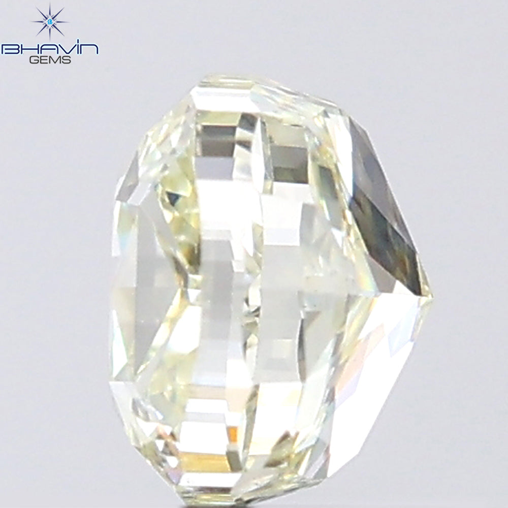 0.90 CT Cushion Shape Natural Diamond Yellow Color VS2 Clarity (5.07 MM)