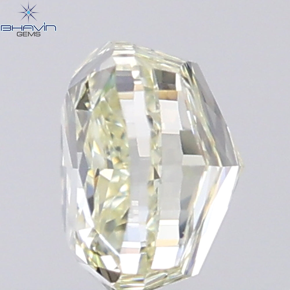 0.75 CT クッションシェイプ 天然ダイヤモンド イエローカラー VS1 クラリティ (4.86 MM)