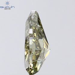 1.01 CT Pear Shape Natural Diamond Green (Chameleon) Color I2 Clarity (8.00 MM)