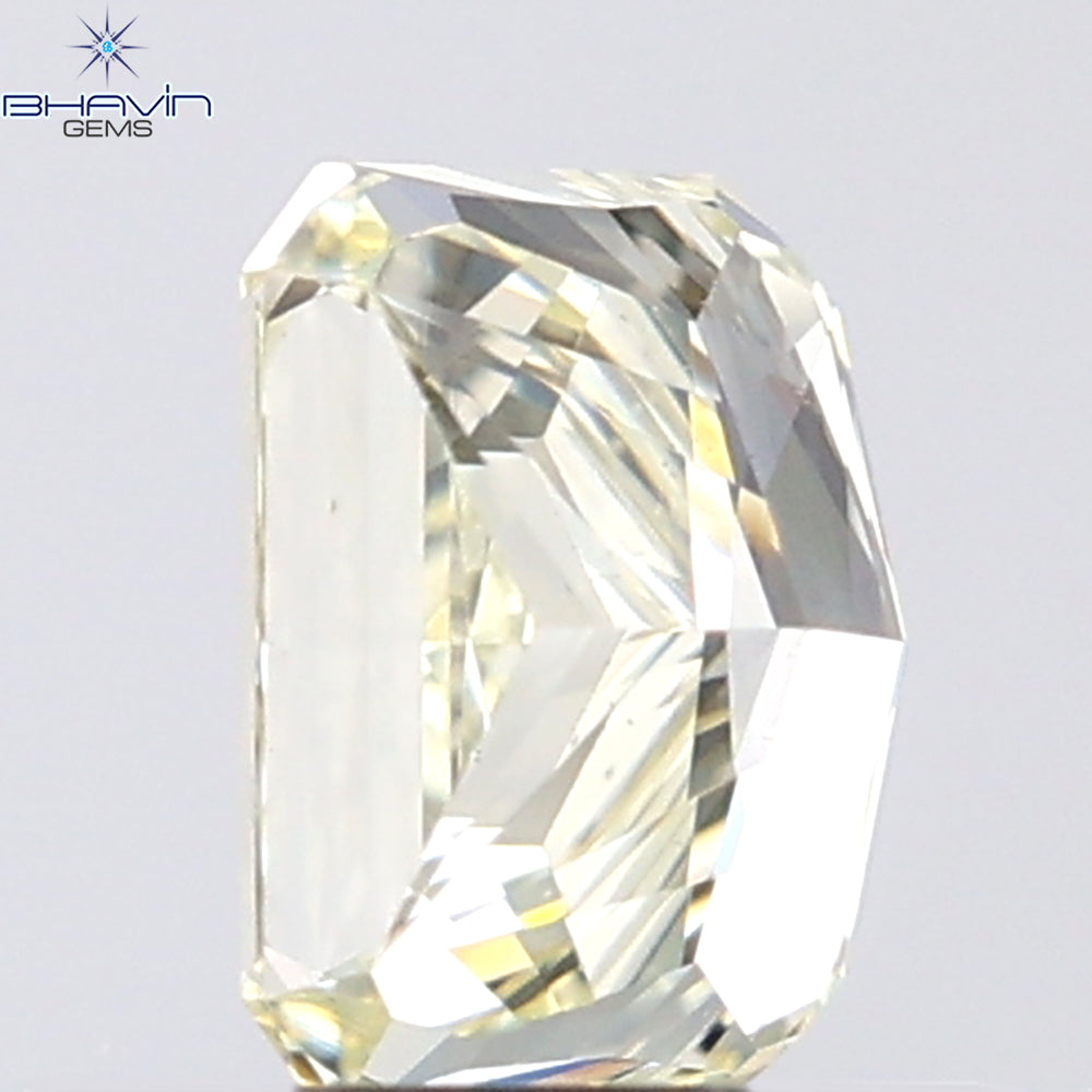0.70 CT Radiant Shape Natural Diamond Yellow Color VVS1 Clarity (5.40 MM)