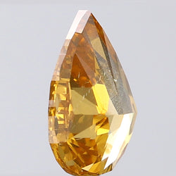 1.03 CT Pear Shape Natural Diamond Orange Color SI1 Clarity (8.13 MM)