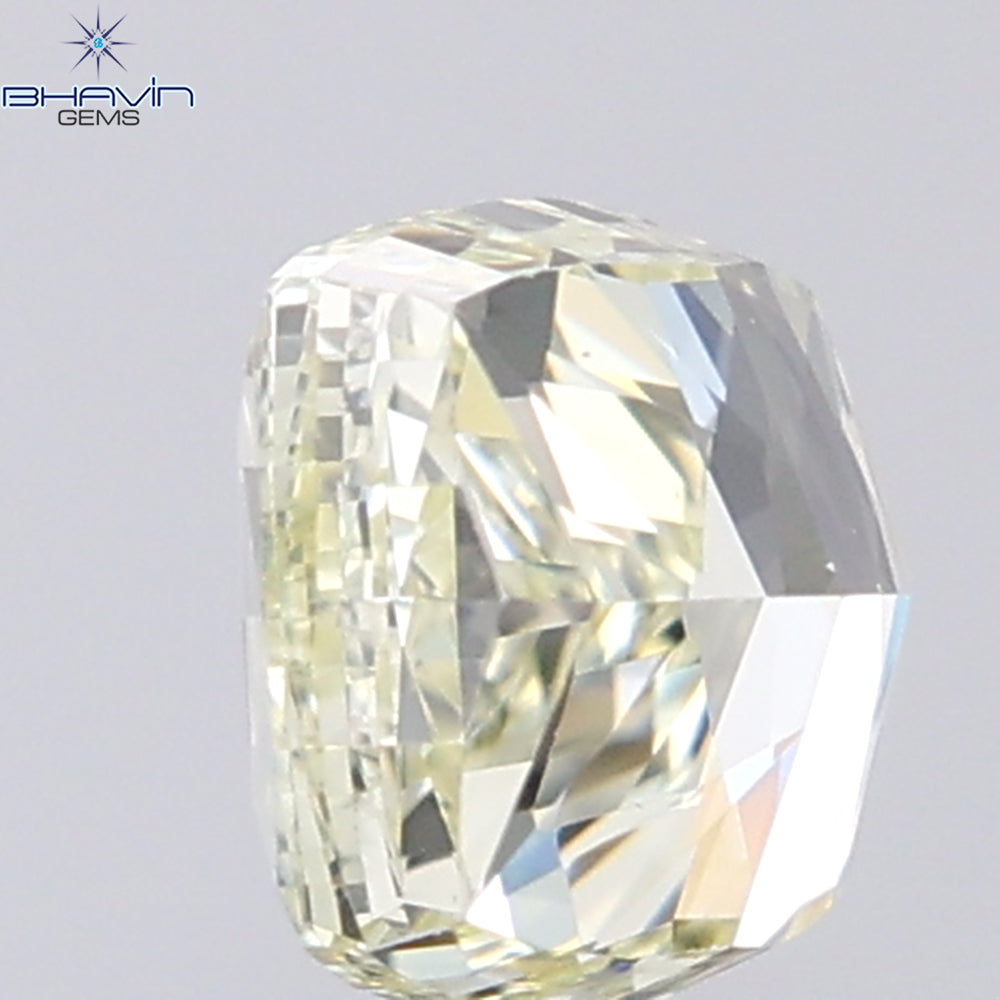 0.75 CT クッションシェイプ 天然ダイヤモンド イエローカラー VS1 クラリティ (4.86 MM)