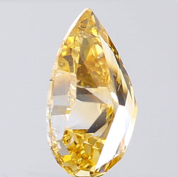0.72 CT Pear Shape Natural Diamond Orange Color SI2 Clarity (7.54 MM)