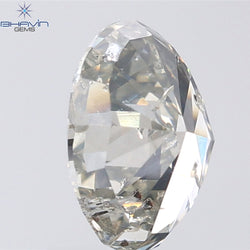 1.06 CT Oval Shape Natural Diamond Grey Color I1 Clarity (7.49 MM)