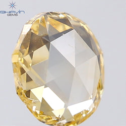 0.93 CT Round Rose Cut Natural Diamond Orange Color SI2 Clarity (6.43 MM)