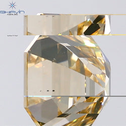 1.53 CT Asscher Shape Natural Diamond Orange Color VS2 Clarity (6.29 MM)