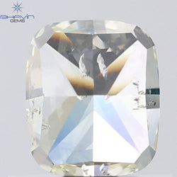 1.01 CT Cushion Shape Natural Diamond Yellow Color I1 Clarity (5.66 MM)