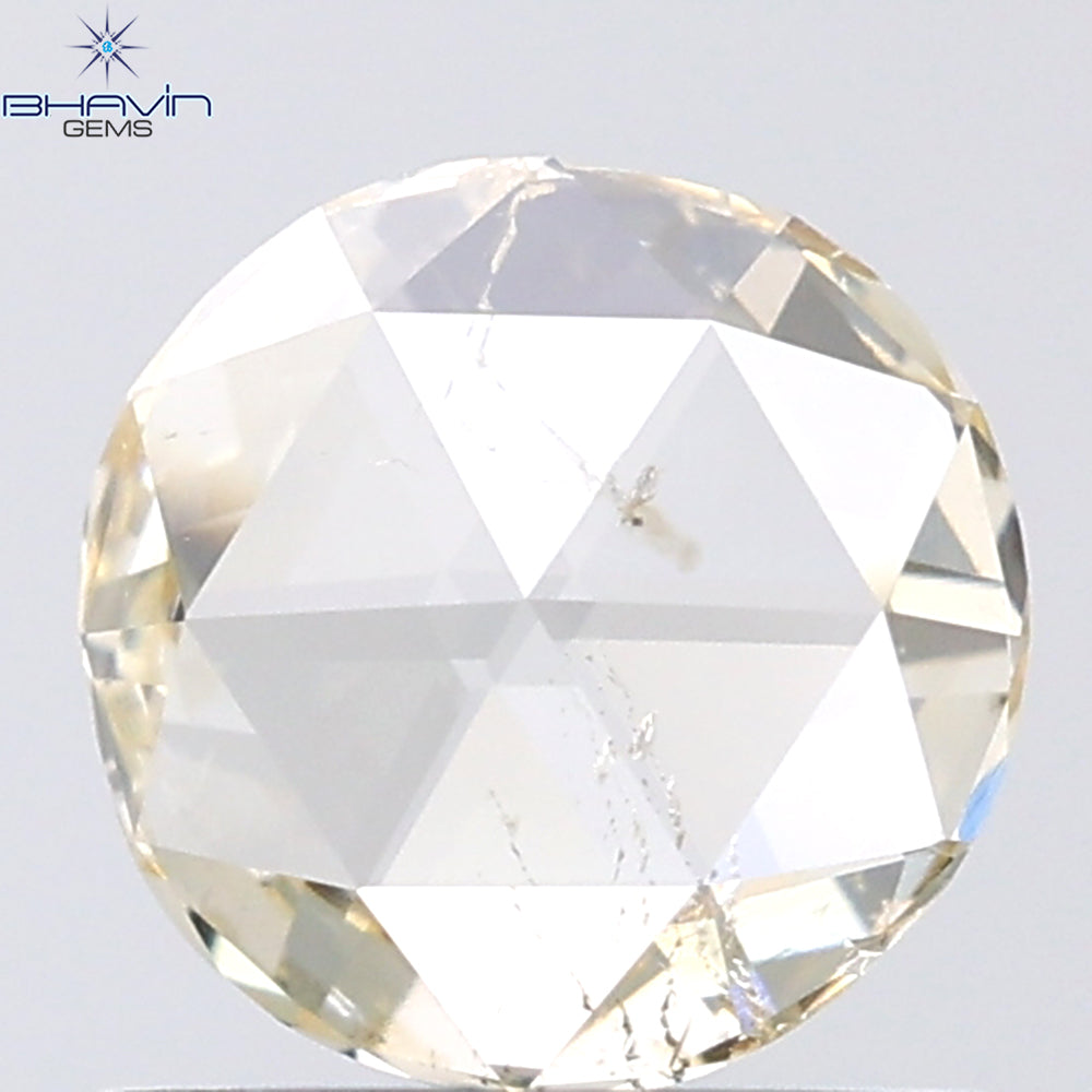 0.66 CT Round Rose Cut Natural Diamond White Color SI2 Clarity (6.17 MM)